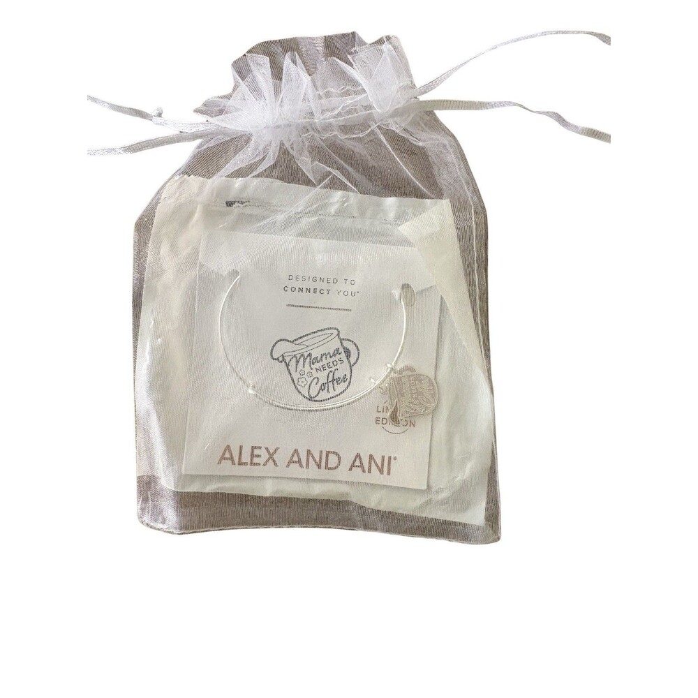 Alex and Ani Limited Edition *Mama Needs Coffee* Charm Bangle Bracelet NWT